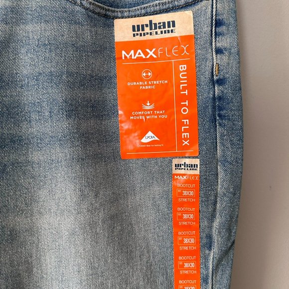 Men's Urban Pipeline™ Slim Bootcut MaxFlex Jeans - Light Wash 38x30 - Picture 5 of 12